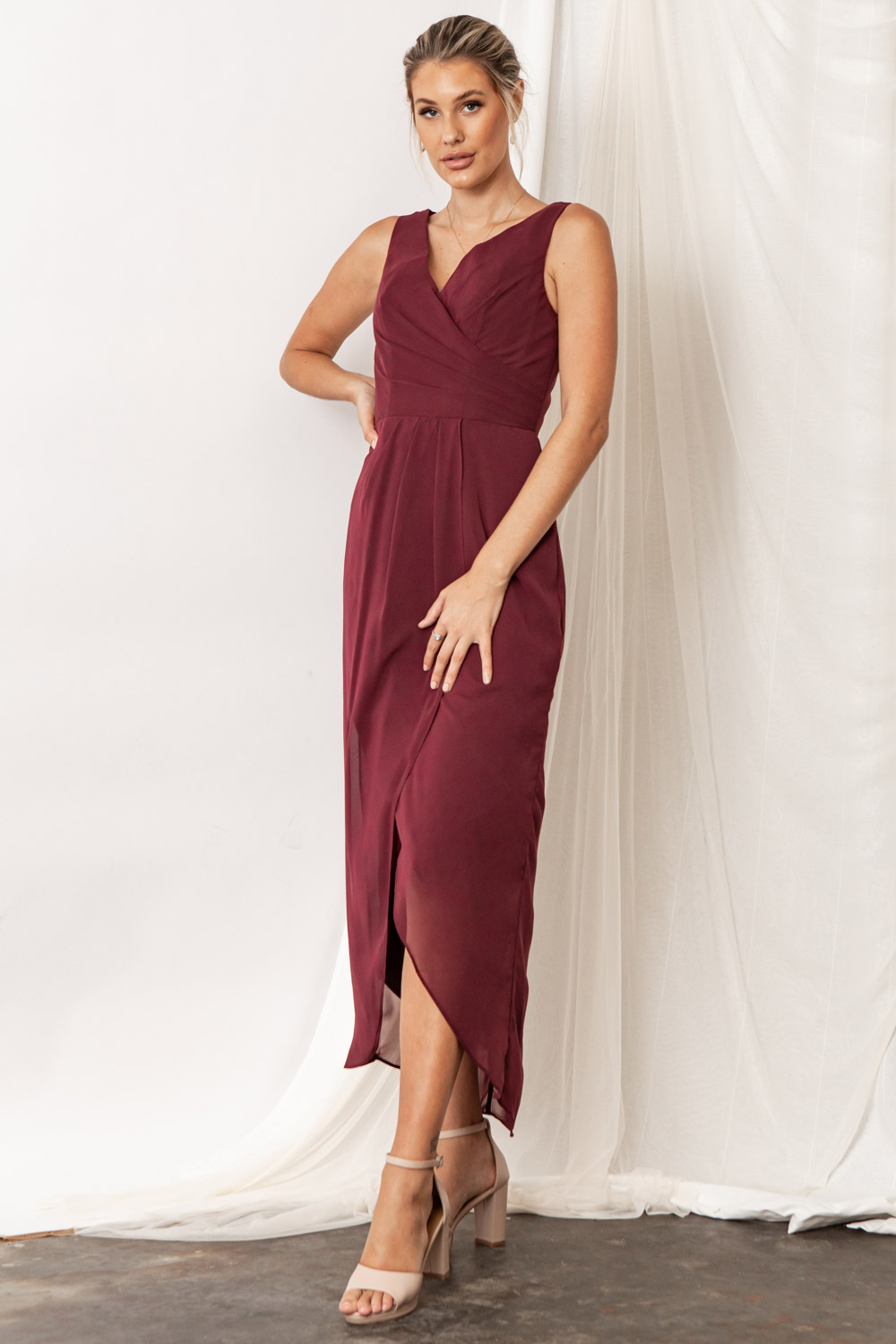 Burgundy bridesmaids